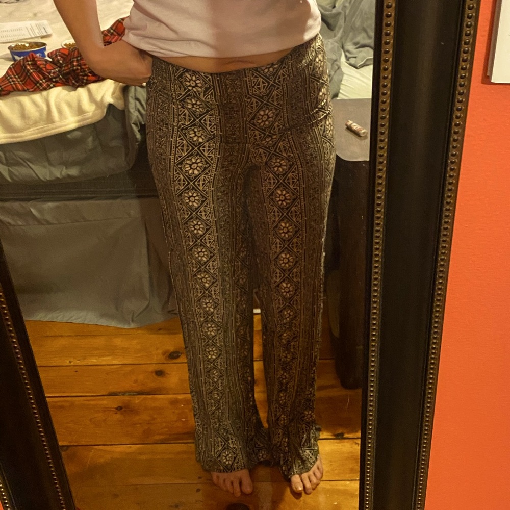 Brown and gold flare dress pants. Size small from Maurice’s